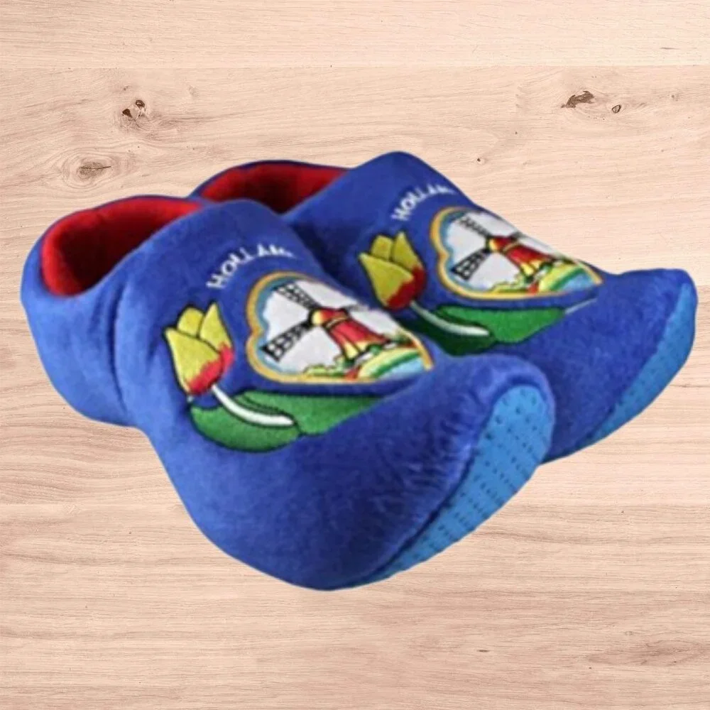 World of Clogs KIDS Dutch Slippers Wooden Shoes Fleece Holland Embroider Unisex